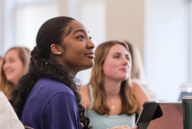 young women in classroom