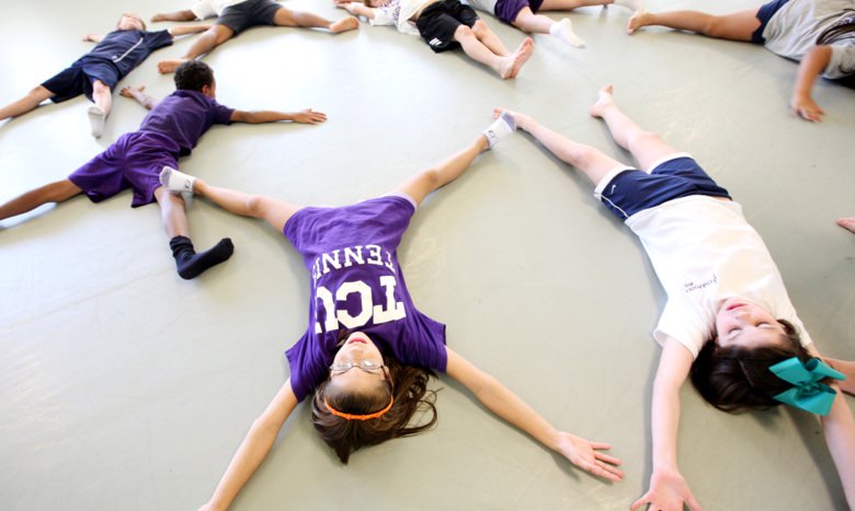 students in physical education class