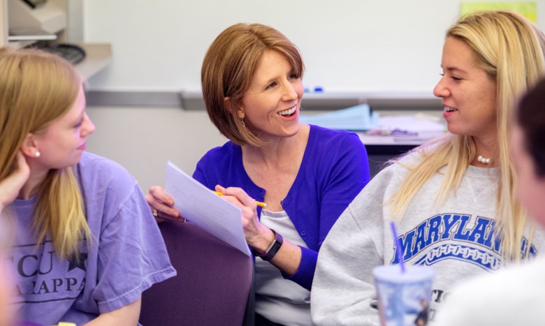 Faculty and students in the classroom