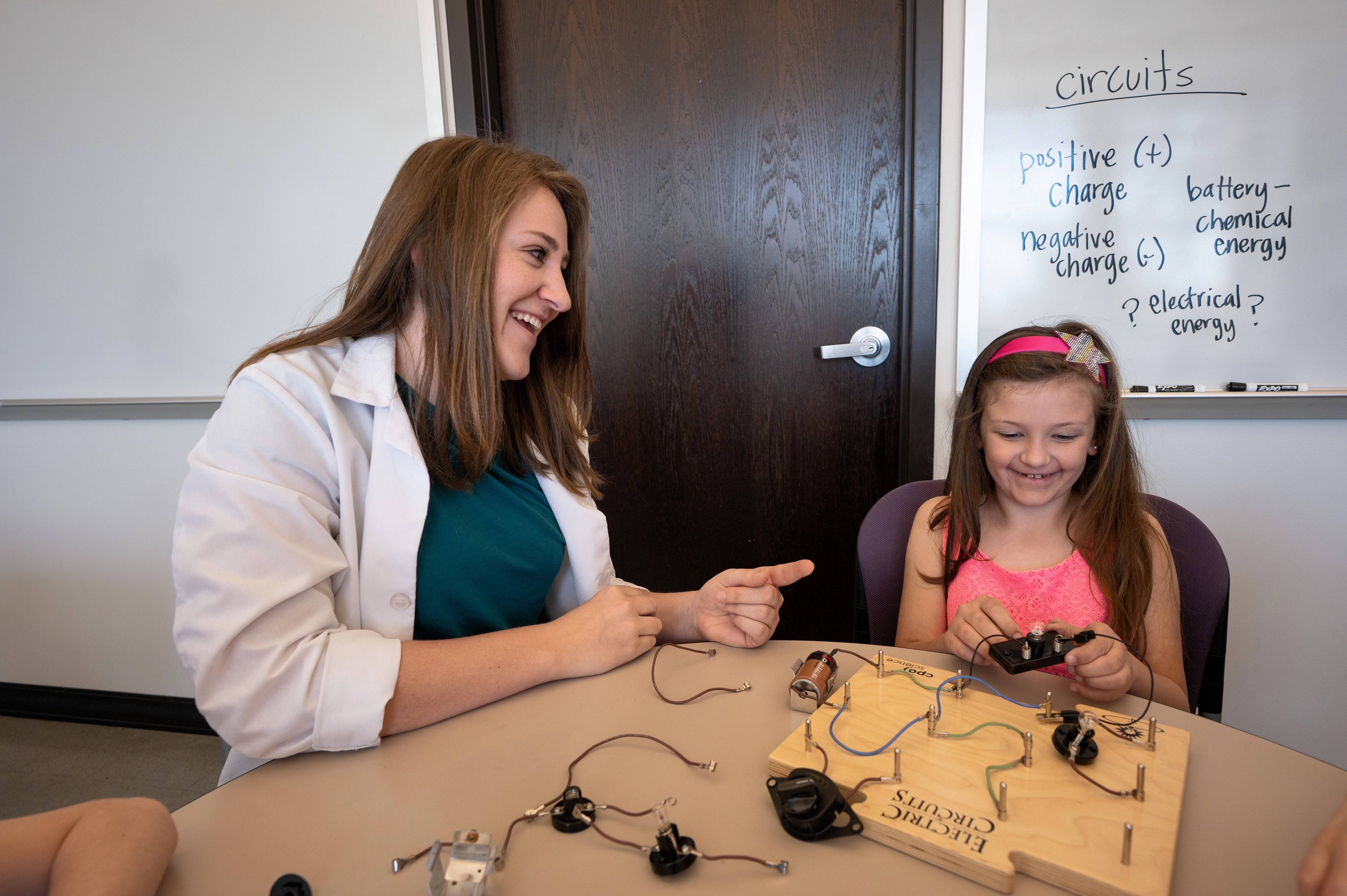 teacher engaging students in classroom