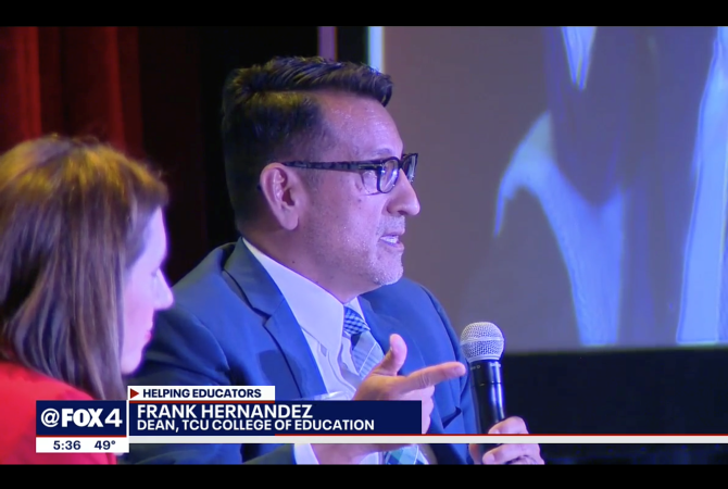 Screenshot of Frank Hernandez on a segment of Fox 4 News