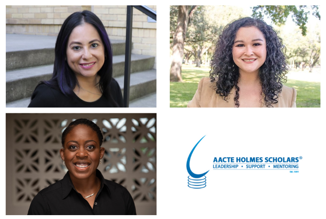 Headshots of Naomi Alanis (top left), Jessie Farris (top right), and Nicole Masole (bottom left)